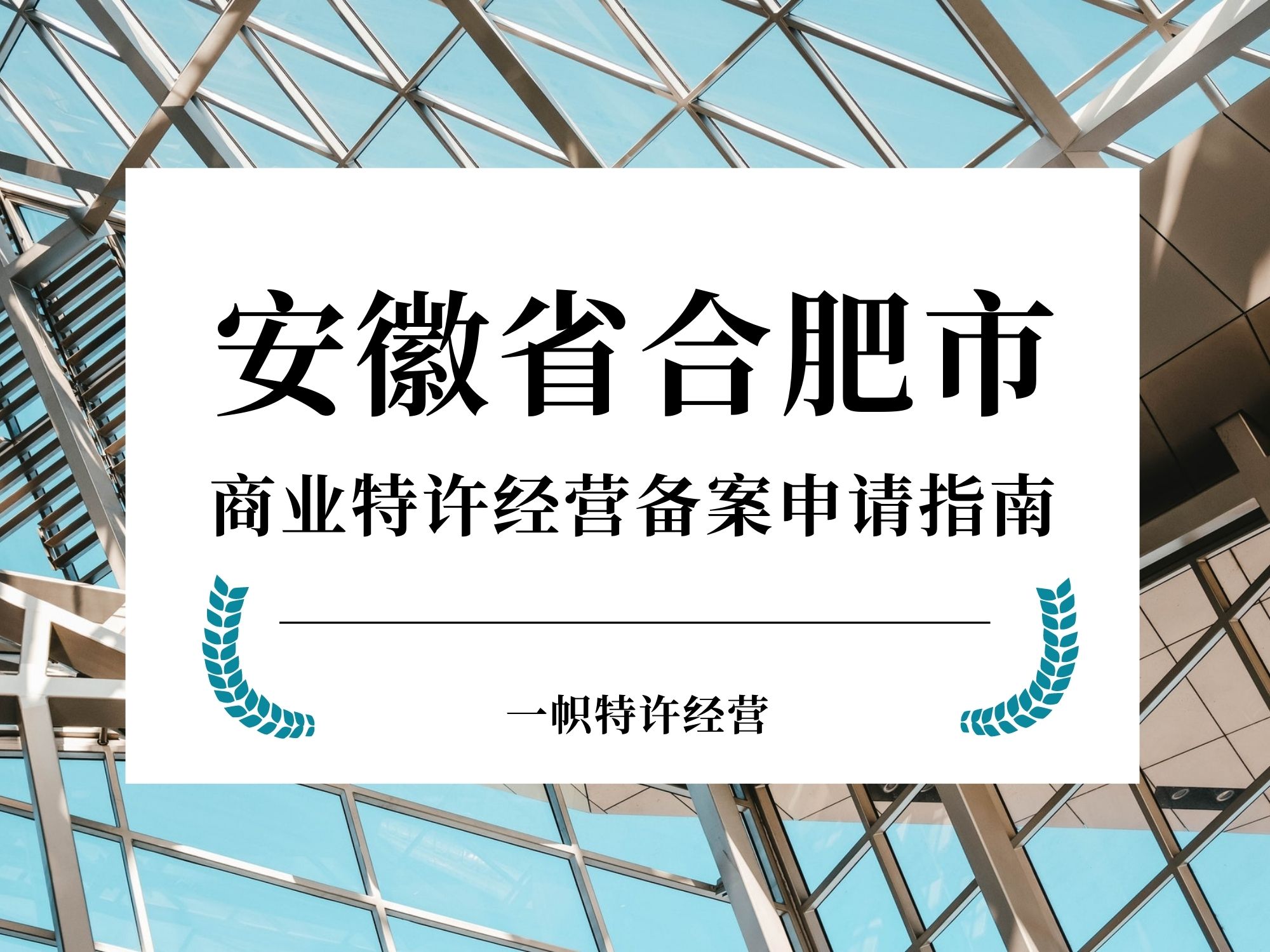 安徽省合肥市商业特许经营备案申请指南
